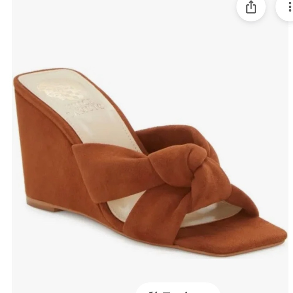 Vince Camuto Brown Wedge Sandals